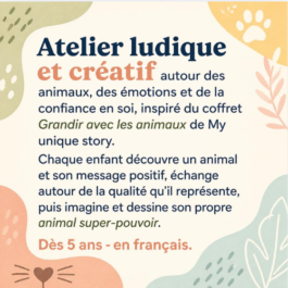 14h00: Atelier Contes et Créations : Quel animal sommeille en toi ? My Unique Story